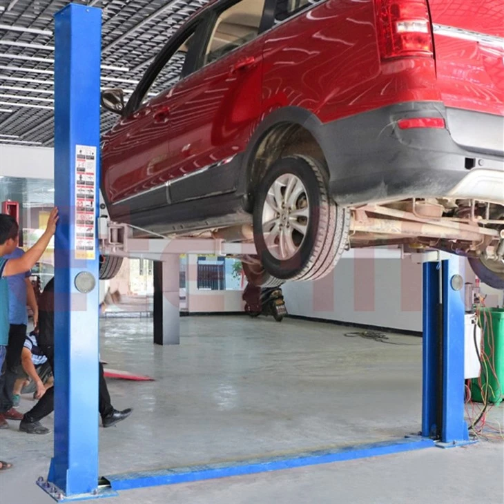 2 Post Car Lift For Engine Oil Changes